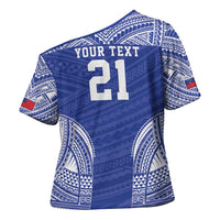 Manu Samoa Pacific Samoa Rugby Custom Cross Shoulder Shirt Polynesian Pattern - Polynesian Pride