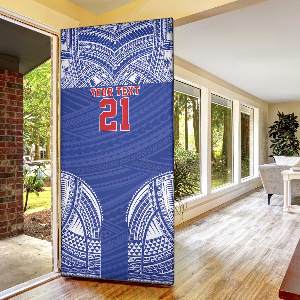 Manu Samoa Pacific Samoa Rugby Custom Door Cover Polynesian Pattern - Polynesian Pride