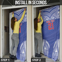 Manu Samoa Pacific Samoa Rugby Custom Door Cover Polynesian Pattern - Polynesian Pride