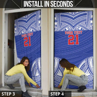 Manu Samoa Pacific Samoa Rugby Custom Door Cover Polynesian Pattern - Polynesian Pride
