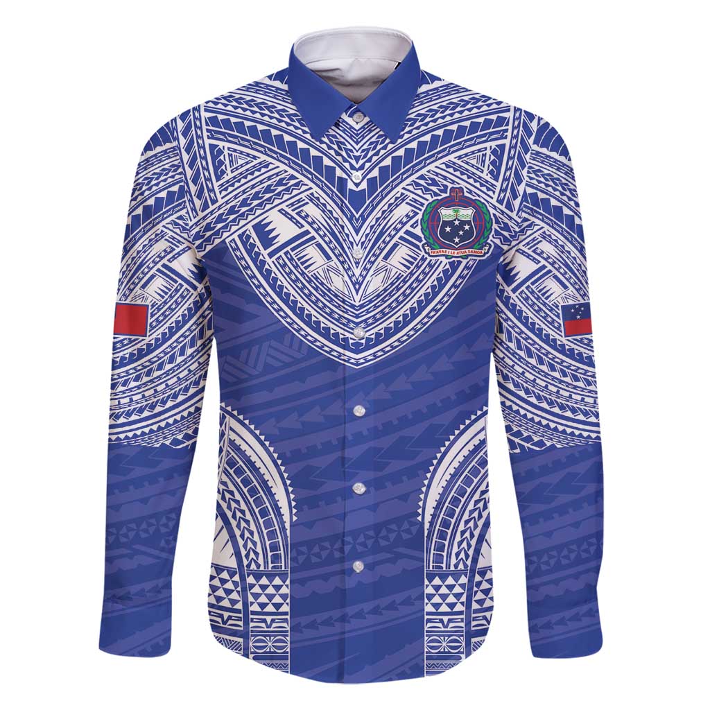 Manu Samoa Pacific Samoa Rugby Custom Family Matching Long Sleeve Bodycon Dress and Hawaiian Shirt Polynesian Pattern
