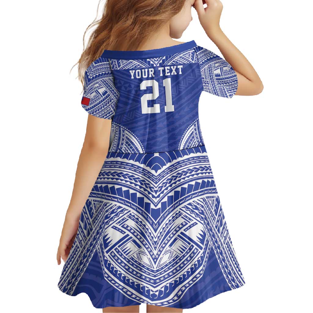 Manu Samoa Pacific Samoa Rugby Custom Family Matching Short Sleeve Bodycon Dress and Hawaiian Shirt Polynesian Pattern