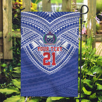 Manu Samoa Pacific Samoa Rugby Custom Garden Flag Polynesian Pattern