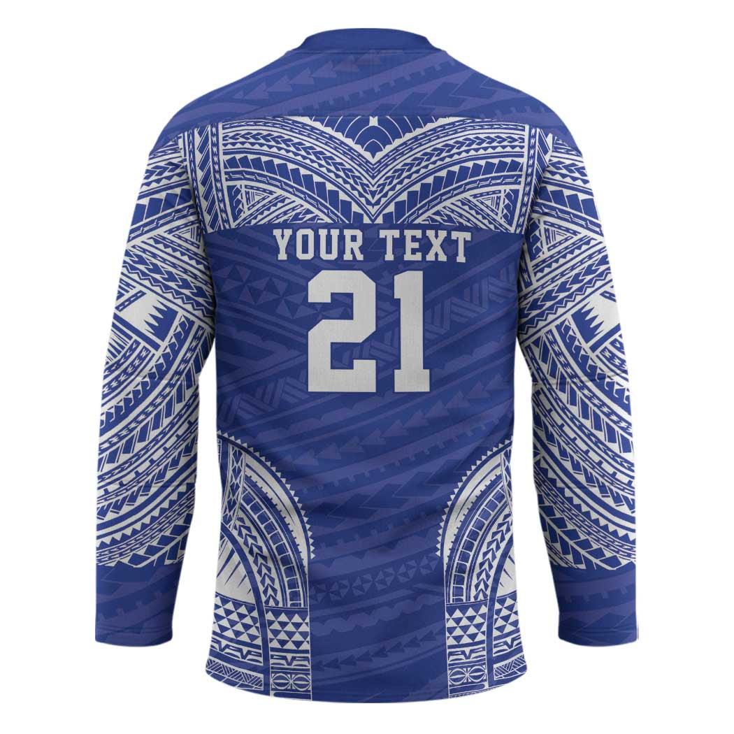 Manu Samoa Pacific Samoa Rugby Custom Hockey Jersey Polynesian Pattern - Polynesian Pride
