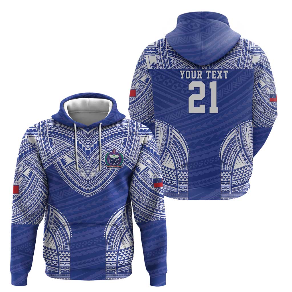 Manu Samoa Pacific Samoa Rugby Custom Hoodie Polynesian Pattern