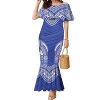 Manu Samoa Pacific Samoa Rugby Custom Mermaid Dress Polynesian Pattern LT9 Women Blue - Polynesian Pride