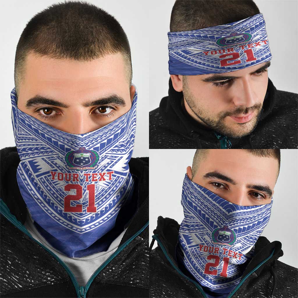 Manu Samoa Pacific Samoa Rugby Custom Neck Gaiter Polynesian Pattern - Polynesian Pride
