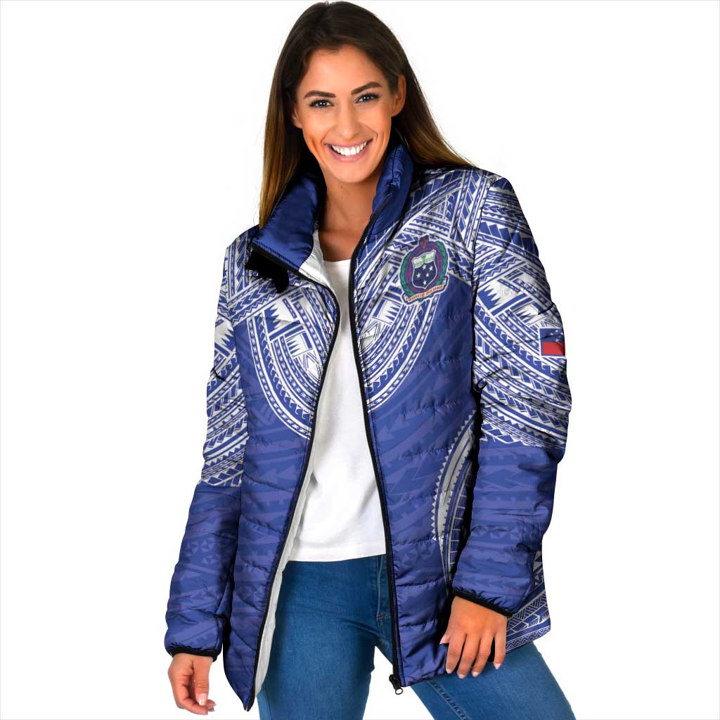 Manu Samoa Pacific Samoa Rugby Custom Padded Jacket Polynesian Pattern - Polynesian Pride