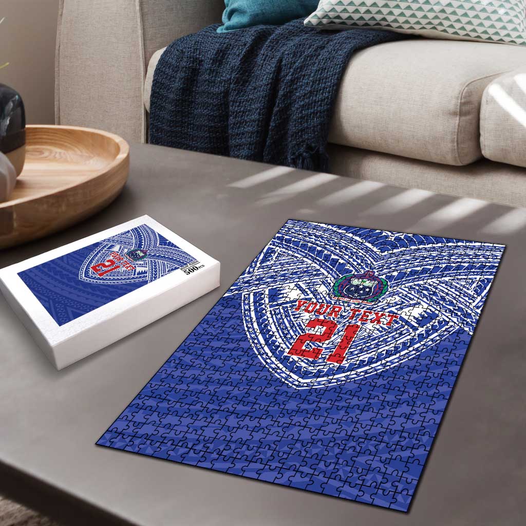 Manu Samoa Pacific Samoa Rugby Custom Puzzle Polynesian Pattern - Polynesian Pride