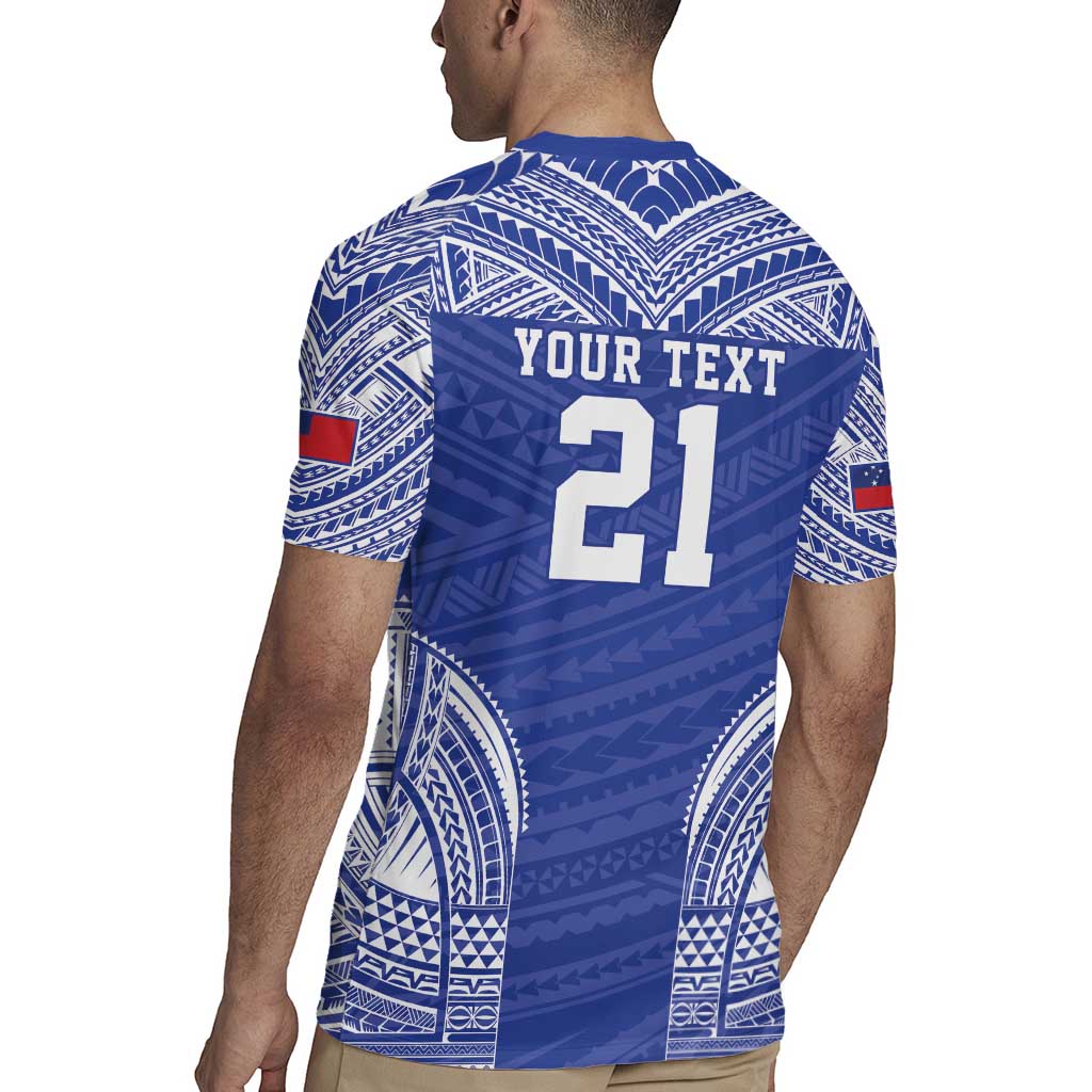Manu Samoa Pacific Samoa Rugby Custom Rugby Jersey Polynesian Pattern