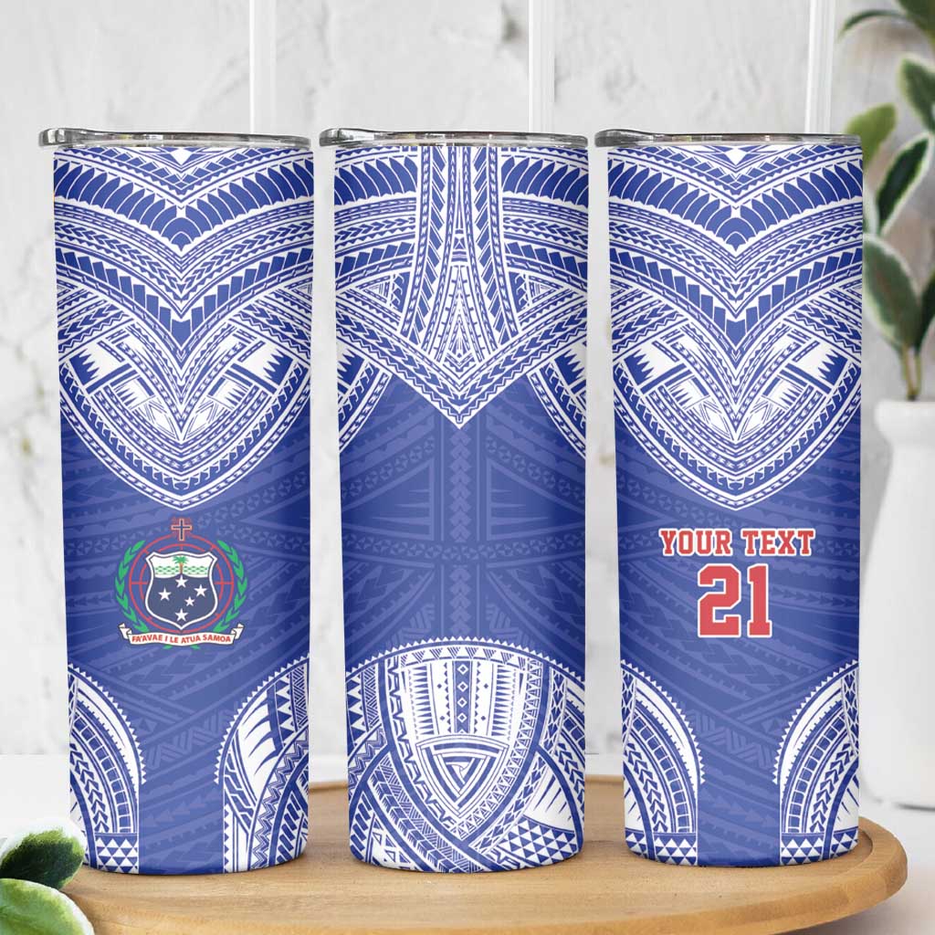 Manu Samoa Pacific Samoa Rugby Custom Skinny Tumbler Polynesian Pattern LT9 - Polynesian Pride