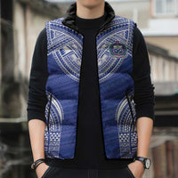 Manu Samoa Pacific Samoa Rugby Custom Sleeveless Puffer Jacket Polynesian Pattern - Polynesian Pride