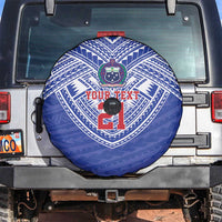 Manu Samoa Pacific Samoa Rugby Custom Spare Tire Cover Polynesian Pattern LT9 Blue - Polynesian Pride