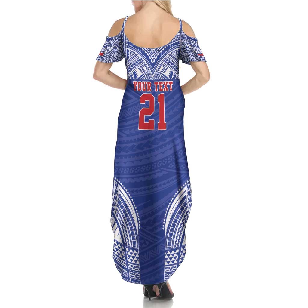 Manu Samoa Pacific Samoa Rugby Custom Summer Maxi Dress Polynesian Pattern LT9 - Polynesian Pride