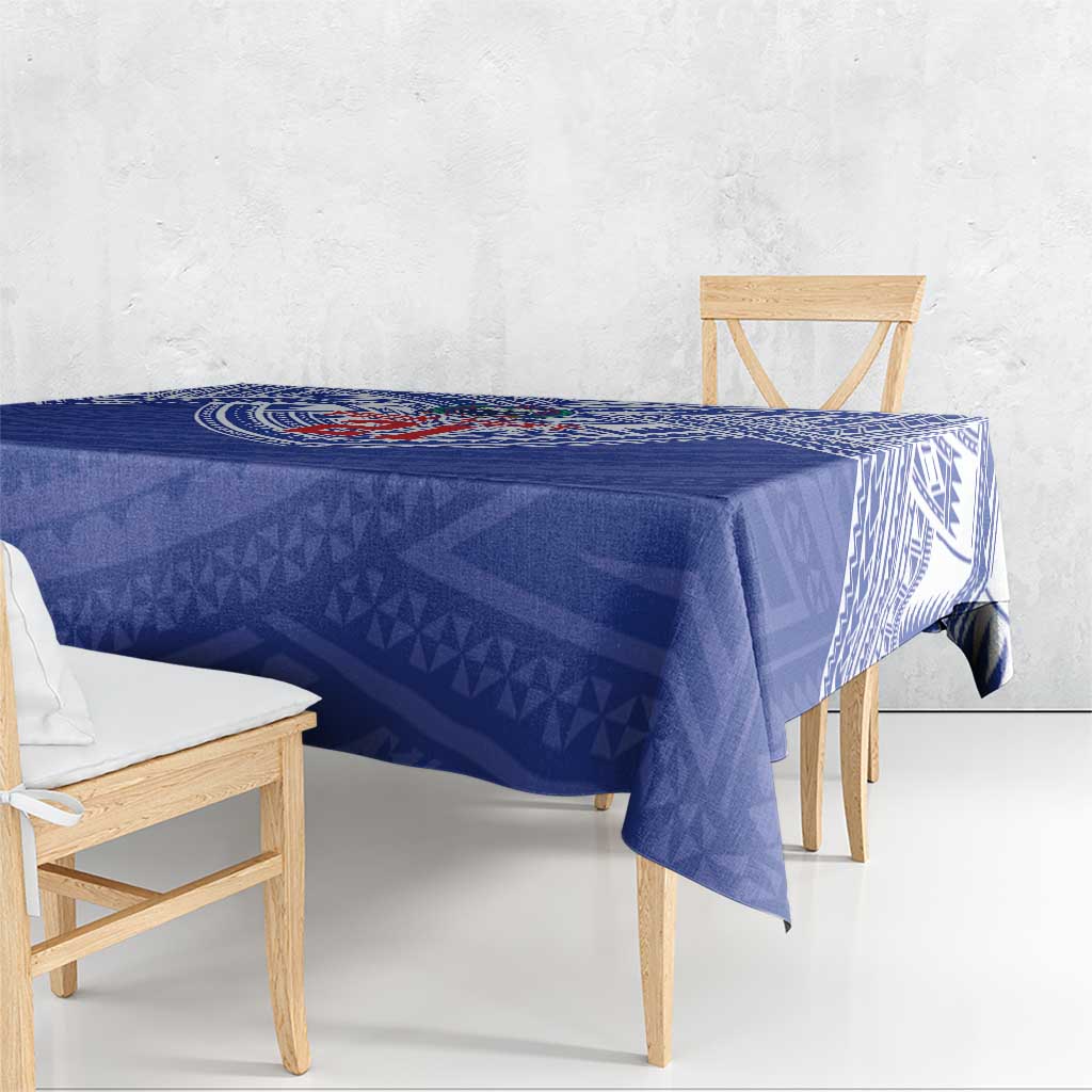 Manu Samoa Pacific Samoa Rugby Custom Tablecloth Polynesian Pattern