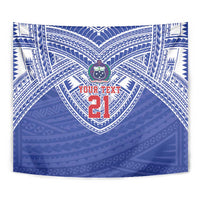Manu Samoa Pacific Samoa Rugby Custom Tapestry Polynesian Pattern