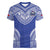 Manu Samoa Pacific Samoa Rugby Custom Women V-Neck T-Shirt Polynesian Pattern