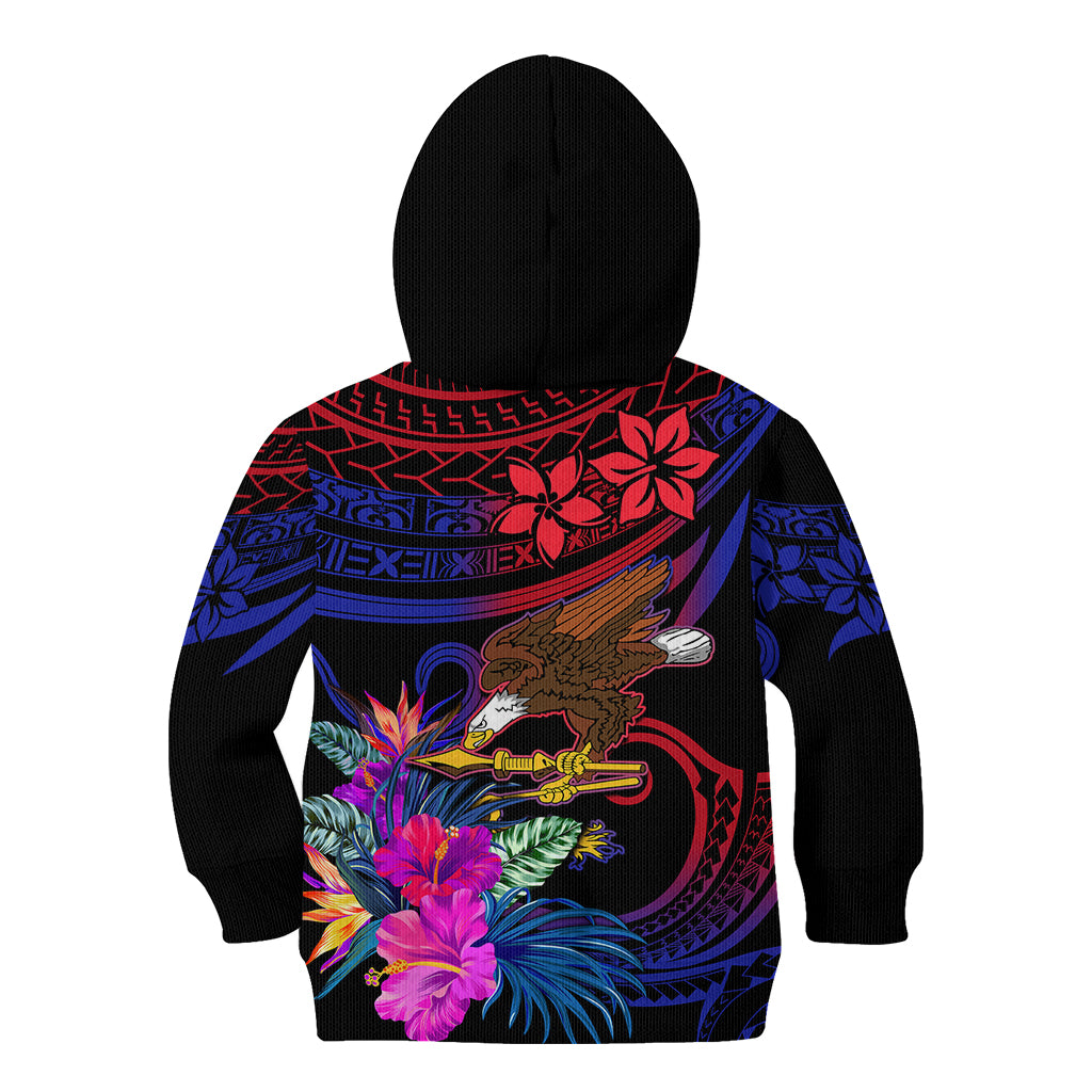 American Samoa Kid Hoodie Manu'a Cession Day Polynesian Tribal LT9 - Polynesian Pride