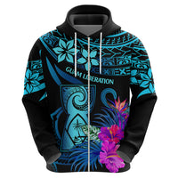 Polynesian Guam Hoodie With Latte Stone Happy Liberation Day LT9 - Polynesian Pride