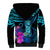 Custom Polynesian Guam Sherpa Hoodie With Latte Stone Happy Liberation Day LT9 - Polynesian Pride