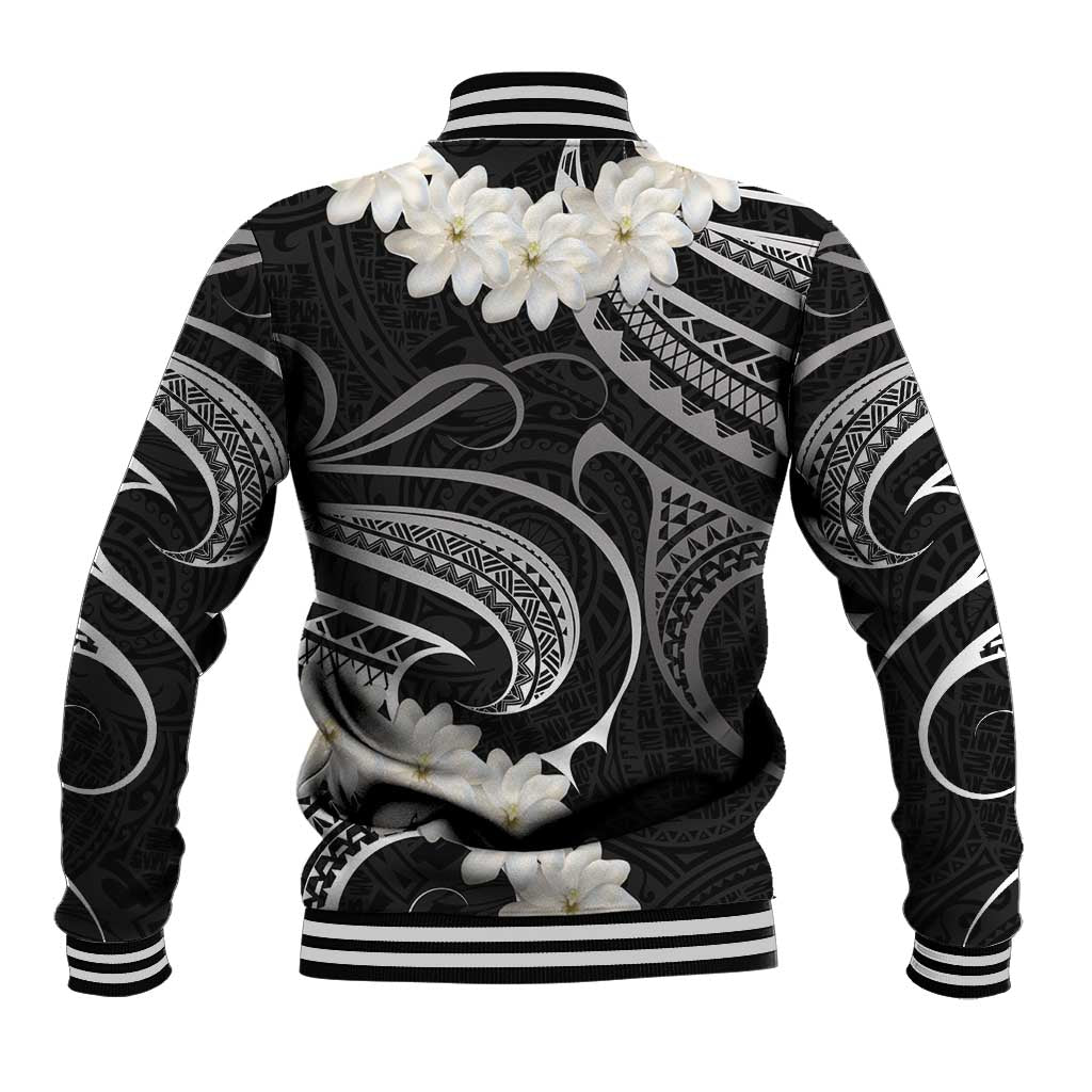 White Sunday Tokelau Gardenia Thunbergia Baseball Jacket Fakamalo Atu Kia Te Koutou Uma