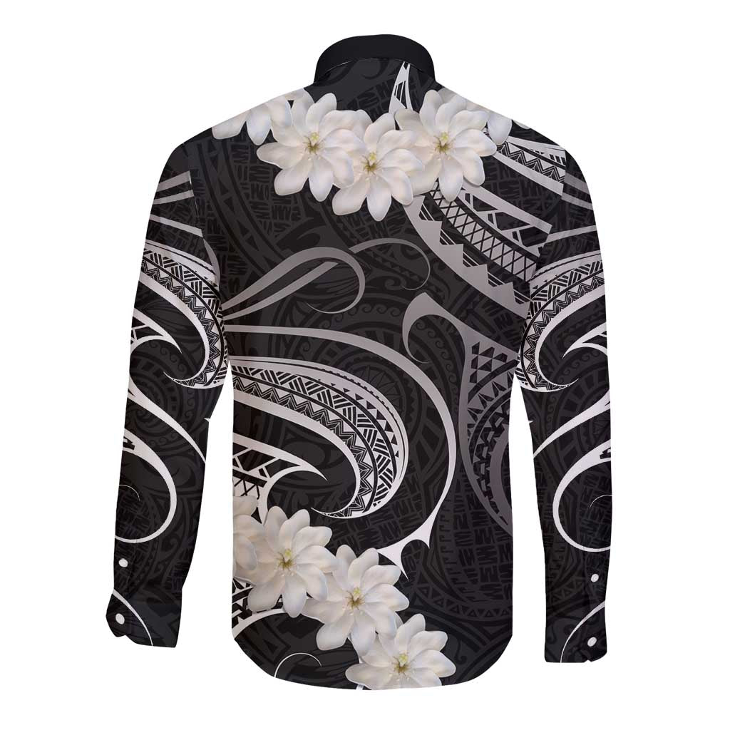 White Sunday Tokelau Gardenia Thunbergia Long Sleeve Button Shirt Fakamalo Atu Kia Te Koutou Uma