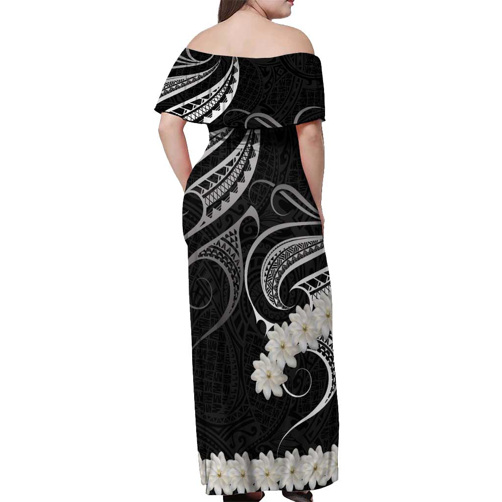 White Sunday Tokelau Gardenia Thunbergia Off Shoulder Maxi Dress Fakamalo Atu Kia Te Koutou Uma