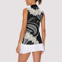 White Sunday Tokelau Gardenia Thunbergia Women Sleeveless Polo Shirt Fakamalo Atu Kia Te Koutou Uma