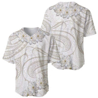 Tokelau Gardenia Thunbergia Baseball Jersey Polynesian Art Vibe LT9 - Polynesian Pride