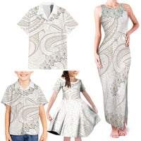 Tokelau Gardenia Thunbergia Family Matching Tank Maxi Dress and Hawaiian Shirt Polynesian Art Vibe LT9 - Polynesian Pride