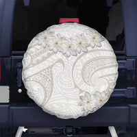 Tokelau Gardenia Thunbergia Spare Tire Cover Black Polynesian Art Vibe