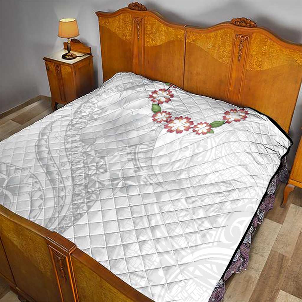 Manuia le Aso Sa o Tamaiti Tonga Quilt White Sunday Heilala Lei