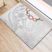 Manuia le Aso Sa o Tamaiti Tonga Rubber Doormat White Sunday Heilala Lei