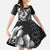Hawaiian Sea Turtle Family Matching Tank Maxi Dress and Hawaiian Shirt Black Hibiscus Flowers and Kakau Pattern