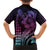 Hawaiian Sea Turtle Kid Hawaiian Shirt Pink Hibiscus Flowers and Kakau Pattern