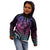 Hawaiian Sea Turtle Kid Hoodie Pink Hibiscus Flowers and Kakau Pattern