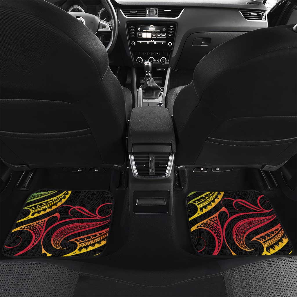Personalised Tokelau Tropical Flowers Car Mats Reggae Polynesian Art Vibe