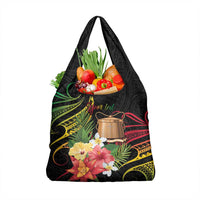 Personalised Tokelau Tropical Flowers Grocery Bag Reggae Polynesian Art Vibe LT9 1-pack One Size Reggae - Polynesian Pride