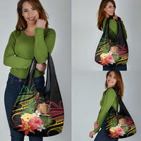 Personalised Tokelau Tropical Flowers Grocery Bag Reggae Polynesian Art Vibe LT9 - Polynesian Pride
