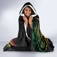 Personalised Tokelau Tropical Flowers Hooded Blanket Reggae Polynesian Art Vibe LT9 - Polynesian Pride