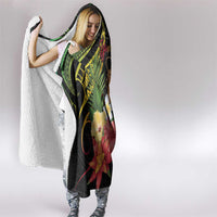 Personalised Tokelau Tropical Flowers Hooded Blanket Reggae Polynesian Art Vibe LT9 - Polynesian Pride