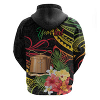 Personalised Tokelau Tropical Flowers Hoodie Reggae Polynesian Art Vibe LT9 - Polynesian Pride