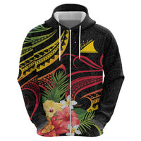 Personalised Tokelau Tropical Flowers Hoodie Reggae Polynesian Art Vibe LT9 - Polynesian Pride