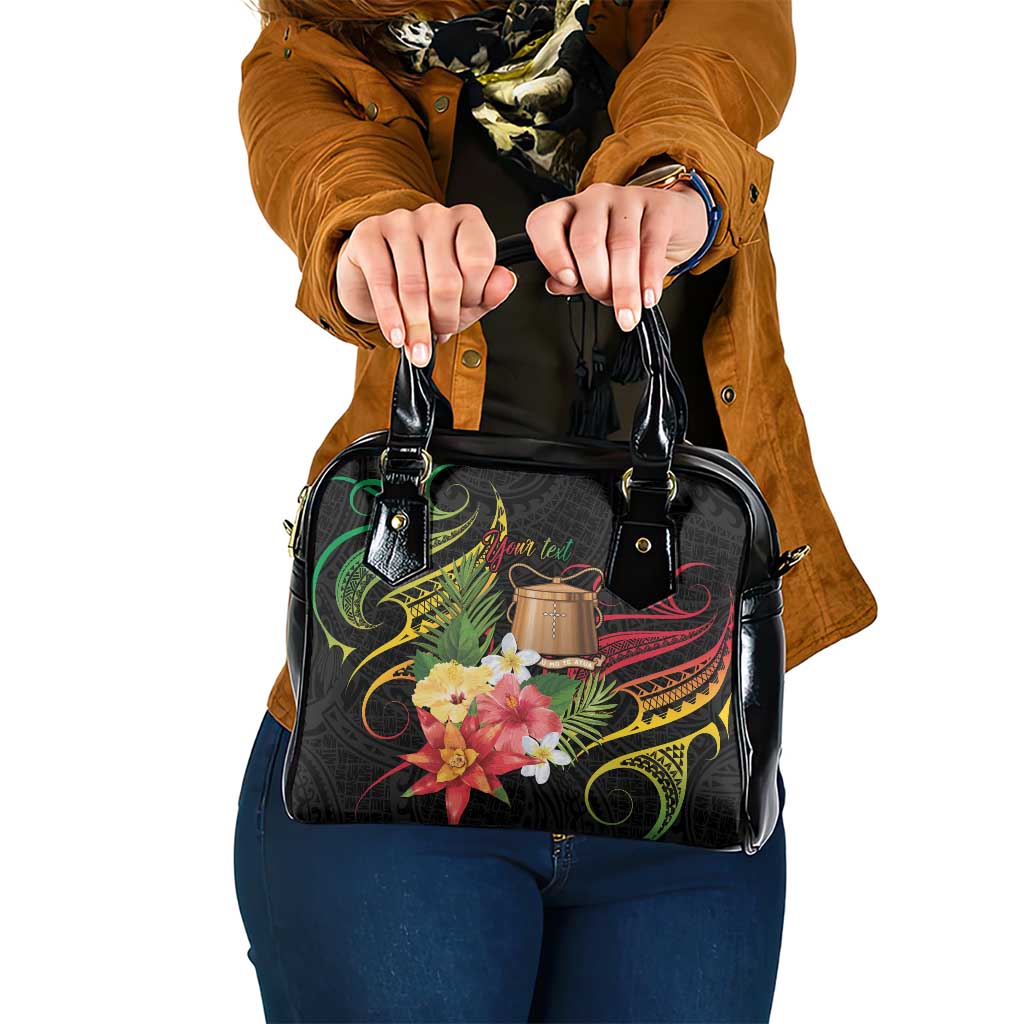 Personalised Tokelau Tropical Flowers Shoulder Handbag Reggae Polynesian Art Vibe LT9 One Size Reggae - Polynesian Pride