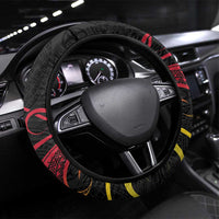 Tokelau Tropical Flowers Steering Wheel Cover Reggae Polynesian Art Vibe LT9 Universal Fit Reggae - Polynesian Pride