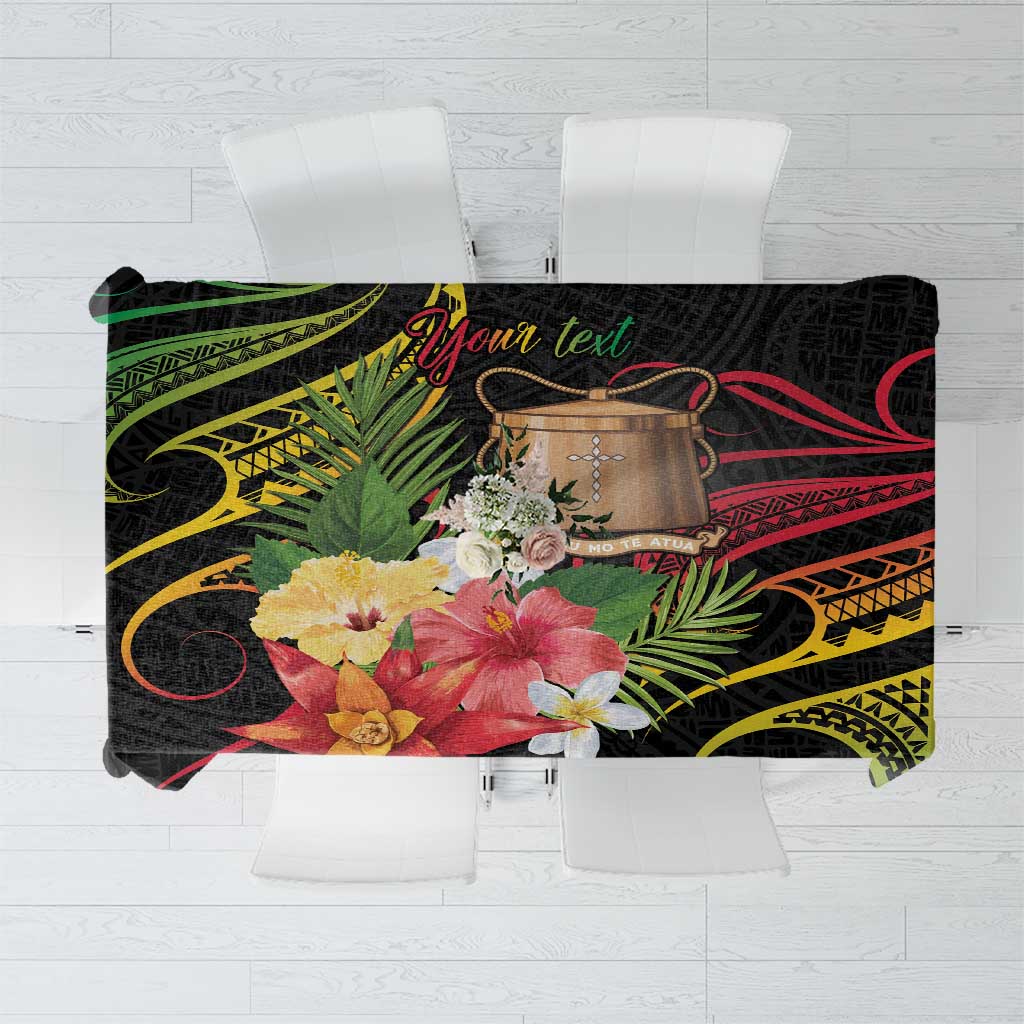 Personalised Tokelau Tropical Flowers Tablecloth Reggae Polynesian Art Vibe LT9 Reggae - Polynesian Pride