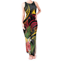 Personalised Tokelau Tropical Flowers Tank Maxi Dress Reggae Polynesian Art Vibe LT9 Women Reggae - Polynesian Pride