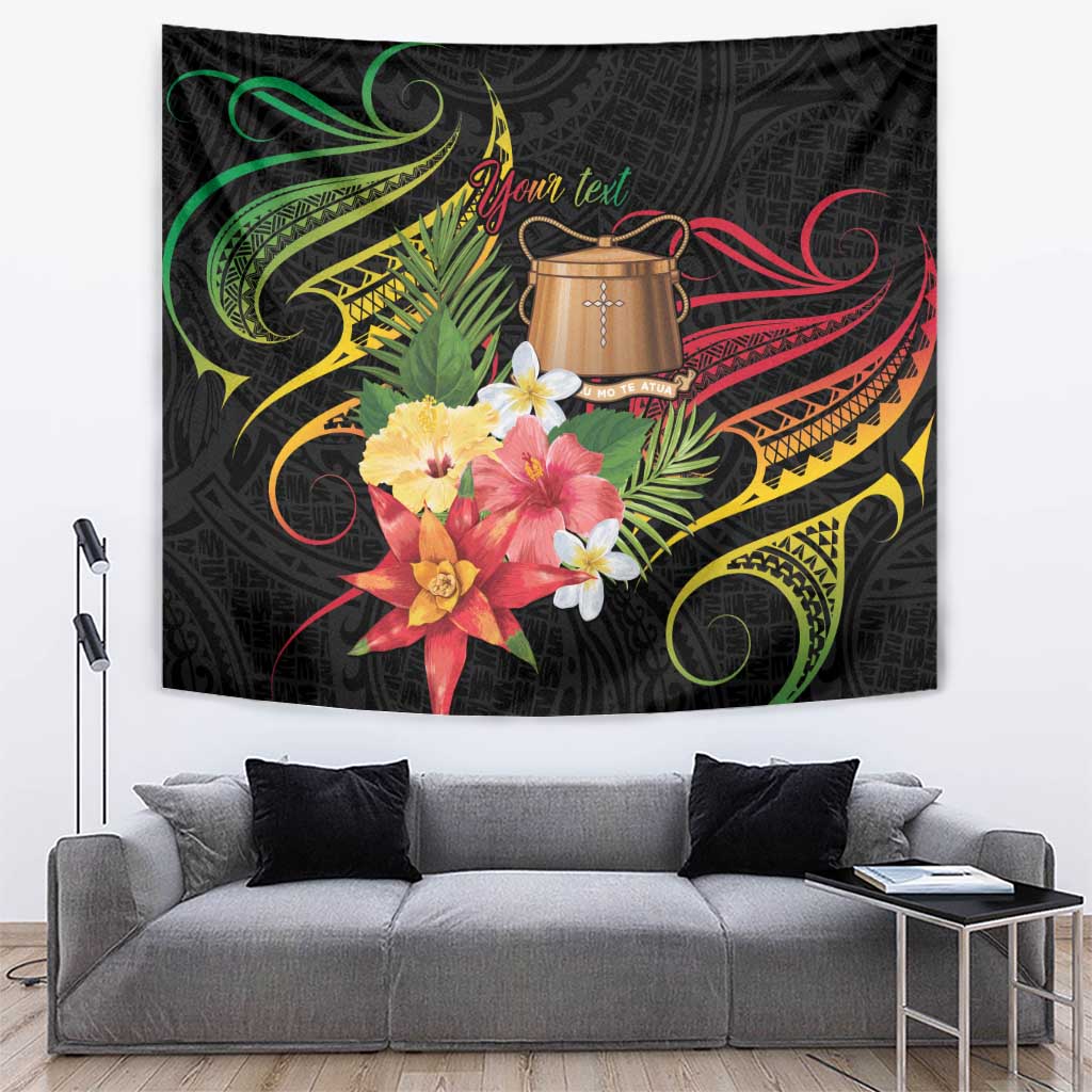 Personalised Tokelau Tropical Flowers Tapestry Reggae Polynesian Art Vibe LT9 Reggae - Polynesian Pride