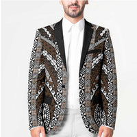 Brown Tongan Polynesian Tribal Blazer - Polynesian Pride