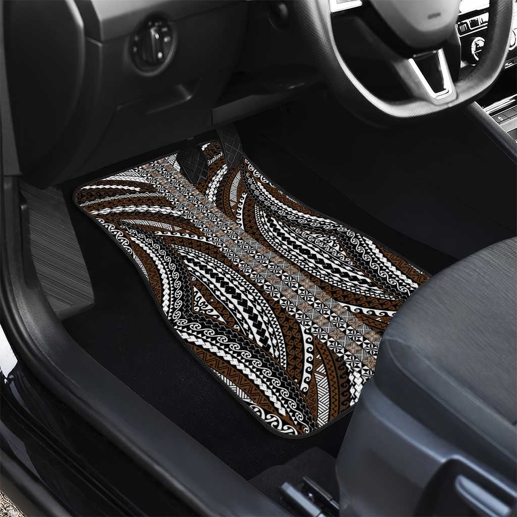 Brown Tongan Polynesian Tribal Car Mats - Polynesian Pride